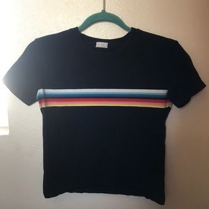 Rainbrow striped Brandy Melville tee